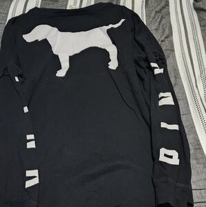 Victoria's Secret PINK Black Long Sleeve Shirt size small